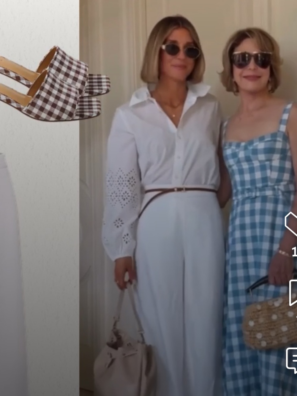 Ann Taylor Blue and White Gingham Sundress - Picture 2 of 7
